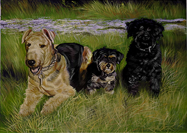 Hundeportrait in Acryl