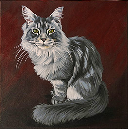 Katzengemälde in Acryl