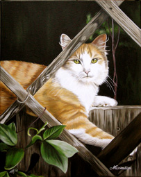 Katzengemälde, von Andy Steinbauer