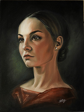 Portraitgemälde, Öl auf Leinwand, von Andy Steinbauer