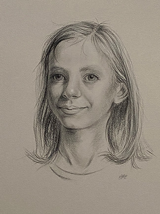 Portrait, Kohlezeichnung Andy Steinbauer